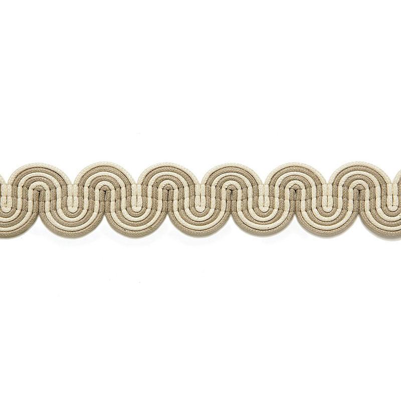 Schumacher Sabine Braid Blanc / Linen Trim