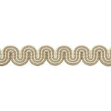 Schumacher Sabine Braid Blanc / Linen Trim