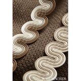 Schumacher Sabine Braid Blanc / Linen Trim
