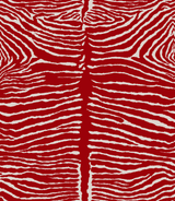 Brunschwig & Fils LE ZEBRE RED Wallpaper