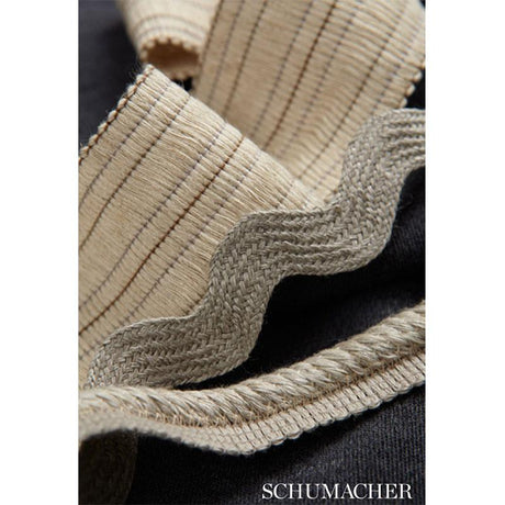 Schumacher Edmond Linen Lipcord Oat Trim