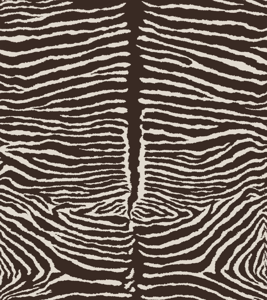 Brunschwig & Fils LE ZEBRE BROWN Wallpaper