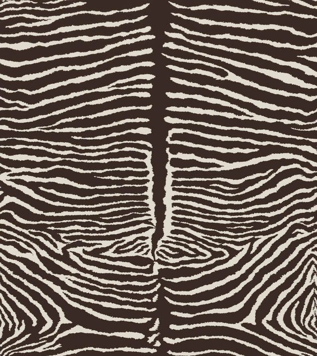 Brunschwig & Fils LE ZEBRE BROWN Wallpaper