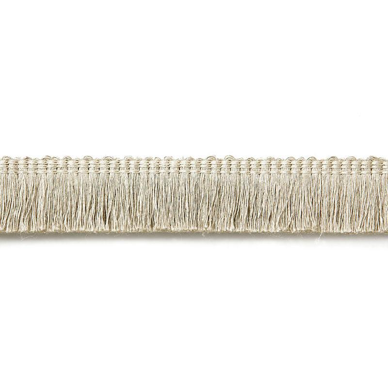 Schumacher Greige Zoe Linen Ruche