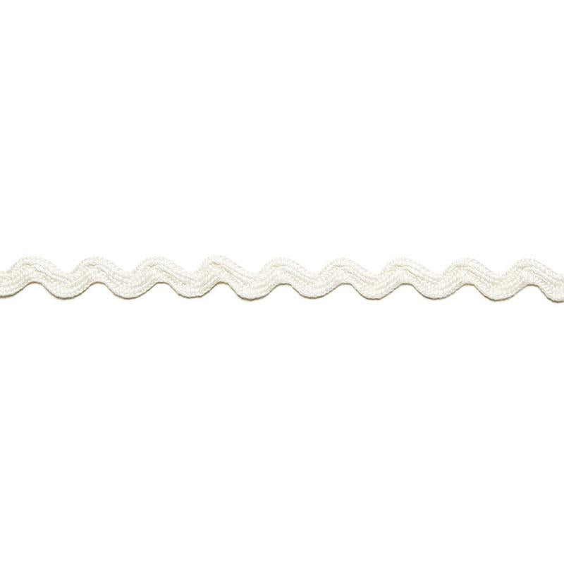 Schumacher Chantal Linen Rickrack Blanc Trim
