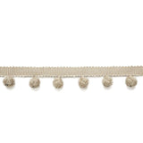 Schumacher Pierre Bobble Fringe Greige Trim