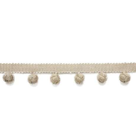 Schumacher Pierre Bobble Fringe Greige Trim
