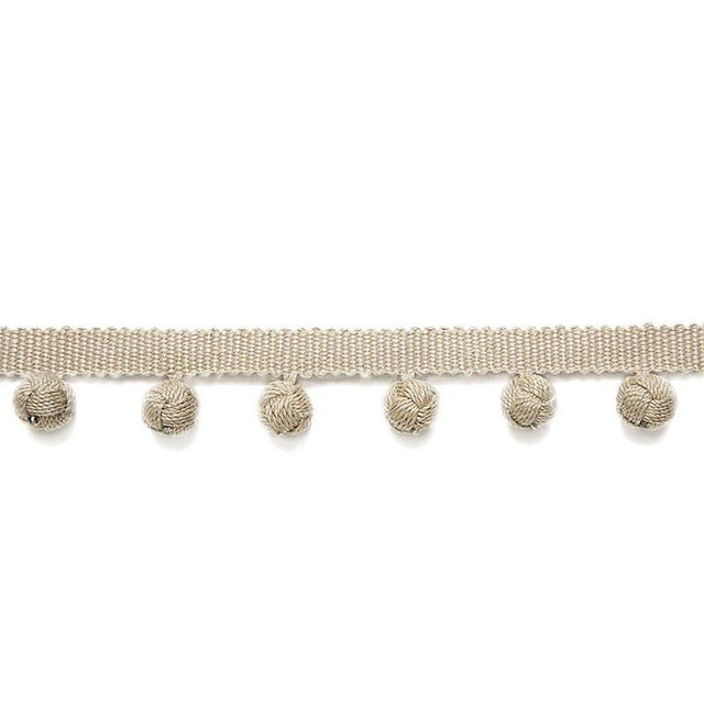 Schumacher Pierre Bobble Fringe Greige Trim