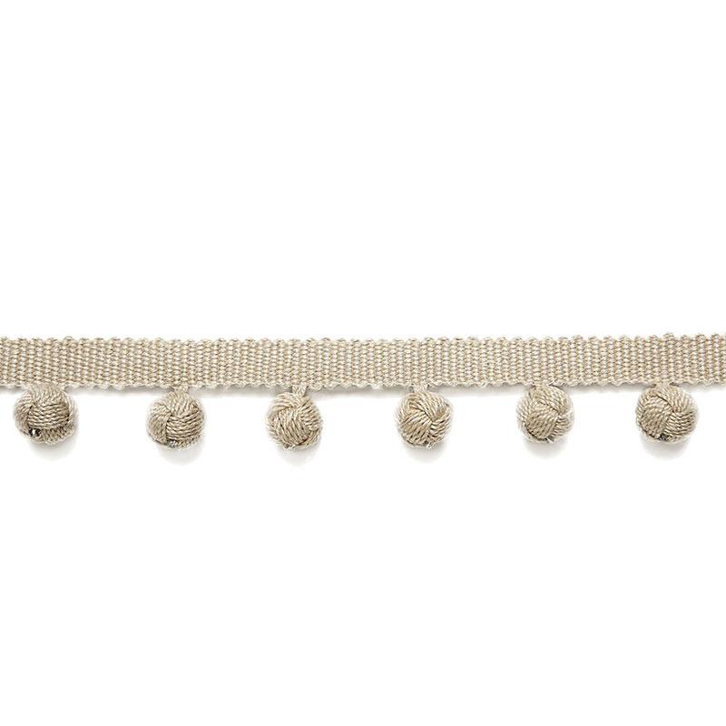 Schumacher Pierre Bobble Fringe Greige Trim