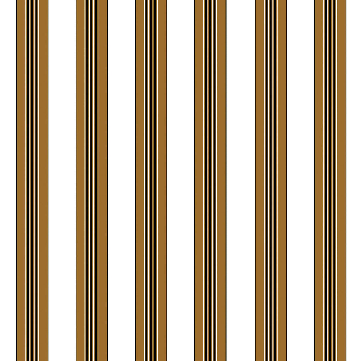 Brunschwig & Fils RAYURE LIONE TOBACCO Wallpaper