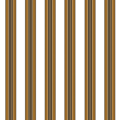 Brunschwig & Fils RAYURE LIONE TOBACCO Wallpaper