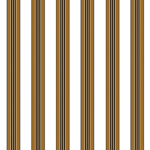 Brunschwig & Fils RAYURE LIONE TOBACCO Wallpaper