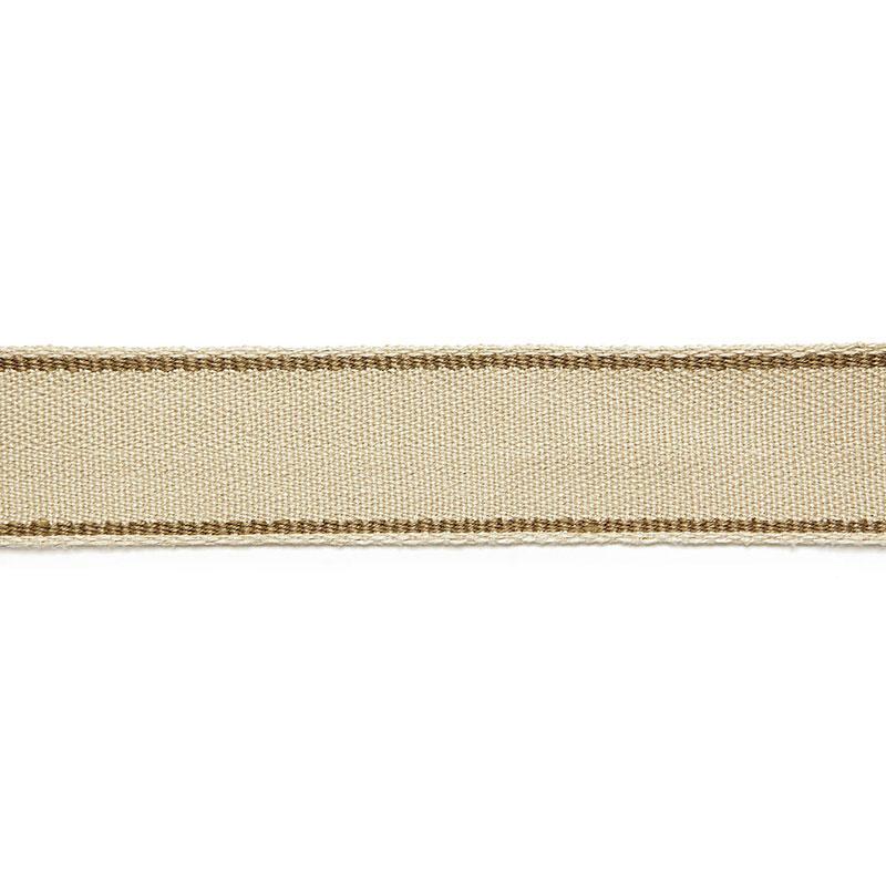 Schumacher Rene Linen Tape Greige Trim