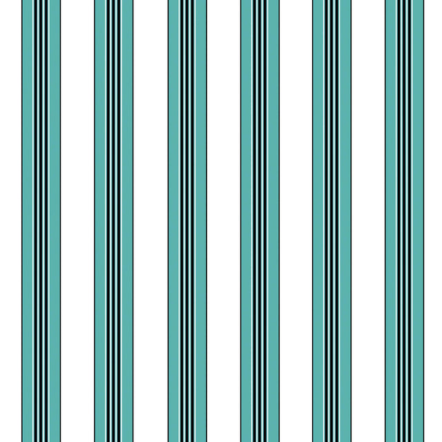 Brunschwig & Fils RAYURE LIONE AQUA Wallpaper