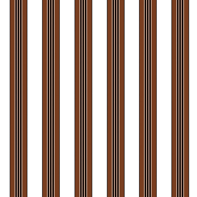 Brunschwig & Fils RAYURE LIONE CHOCOLATE Wallpaper