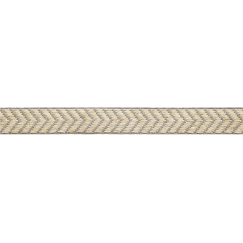 Schumacher Francoise Linen Braid Greige Trim