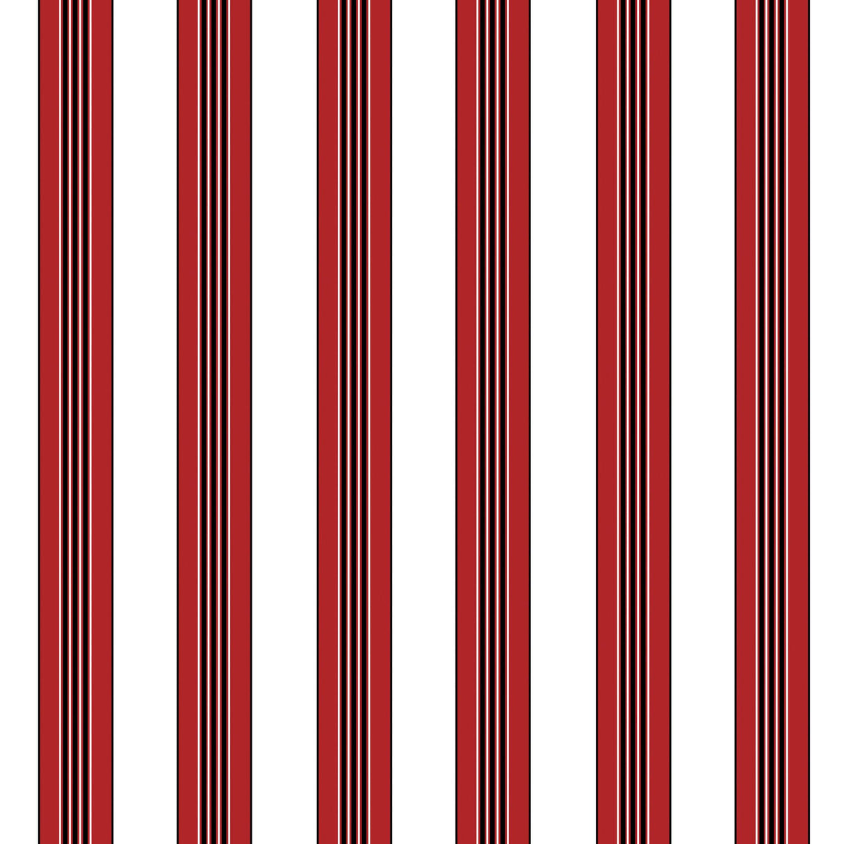 Brunschwig & Fils RAYURE LIONE RED Wallpaper