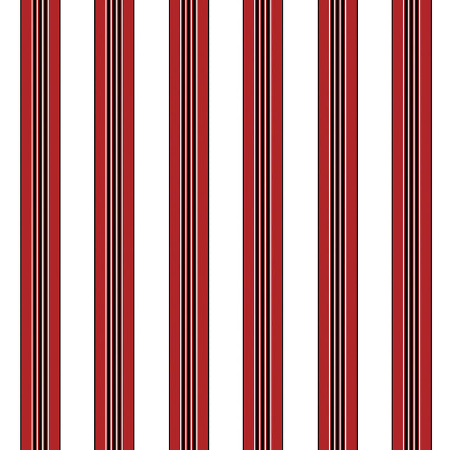 Brunschwig & Fils RAYURE LIONE RED Wallpaper