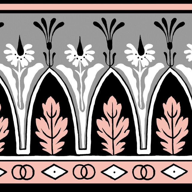 Brunschwig & Fils LOLA MONTEZ BDR ROSE/GREY Wallpaper