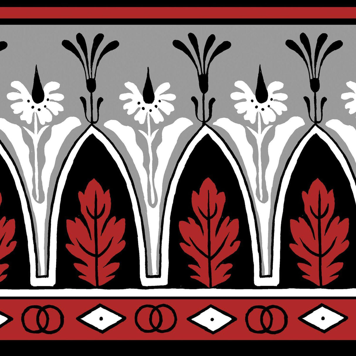 Brunschwig & Fils LOLA MONTEZ BDR RED Wallpaper