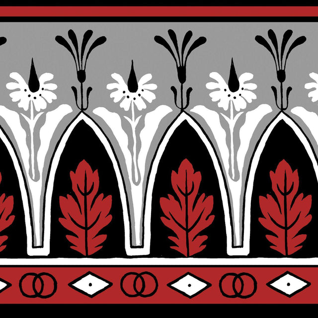 Brunschwig & Fils LOLA MONTEZ BDR RED Wallpaper