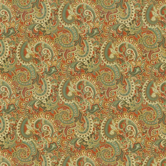 Kasmir Anjou Paisley Ming Red Fabric