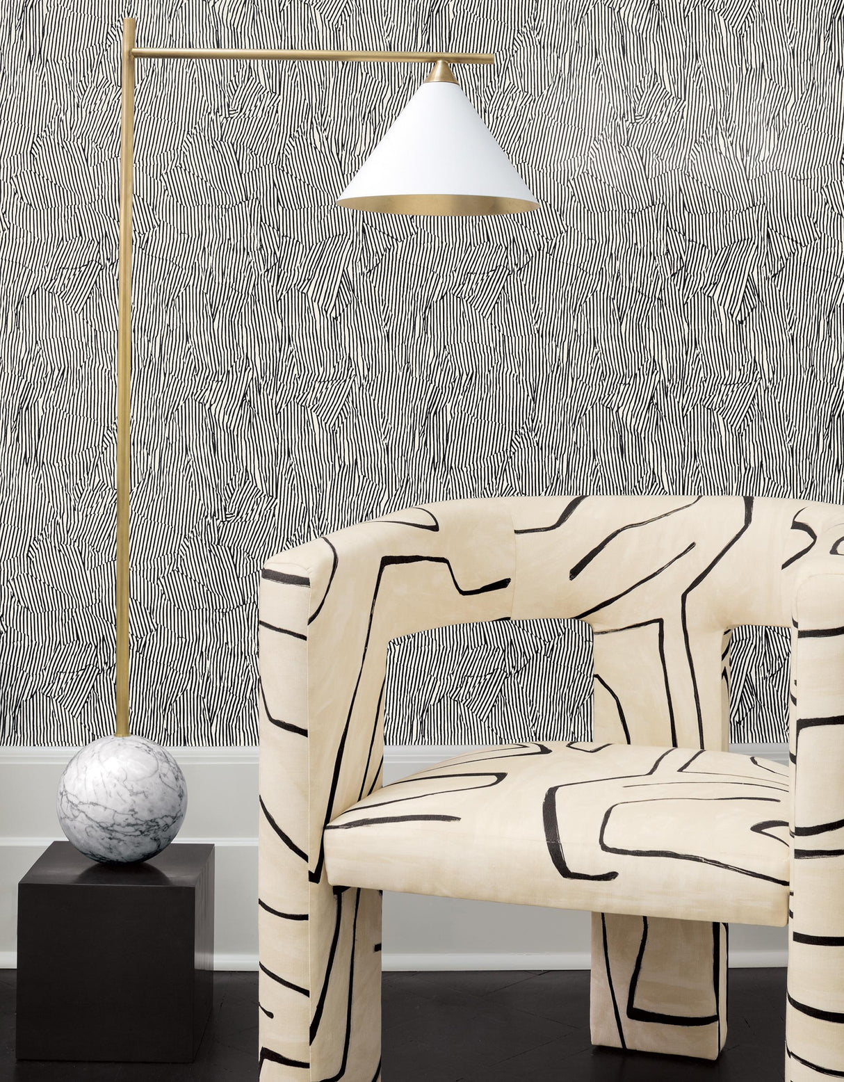 Lee Jofa GRAFFITO LINEN/ONYX Fabric