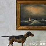 Schumacher Bone Frame Natural Wallpaper