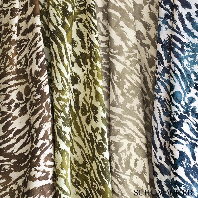 Schumacher Feline Obscura Fabric