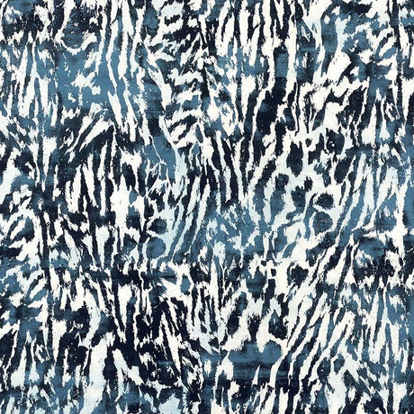 Schumacher Feline Indigo Fabric