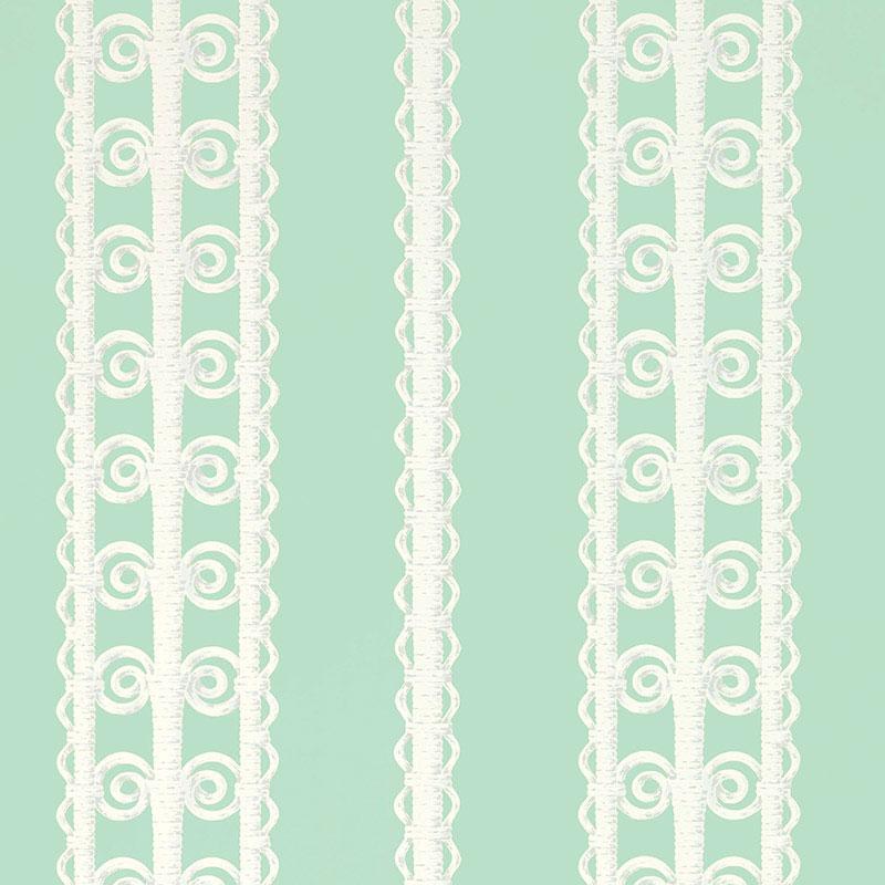 Schumacher Wicker Stripe Lovely Day Wallpaper