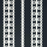 Schumacher Wicker Stripe Licorice Wallpaper