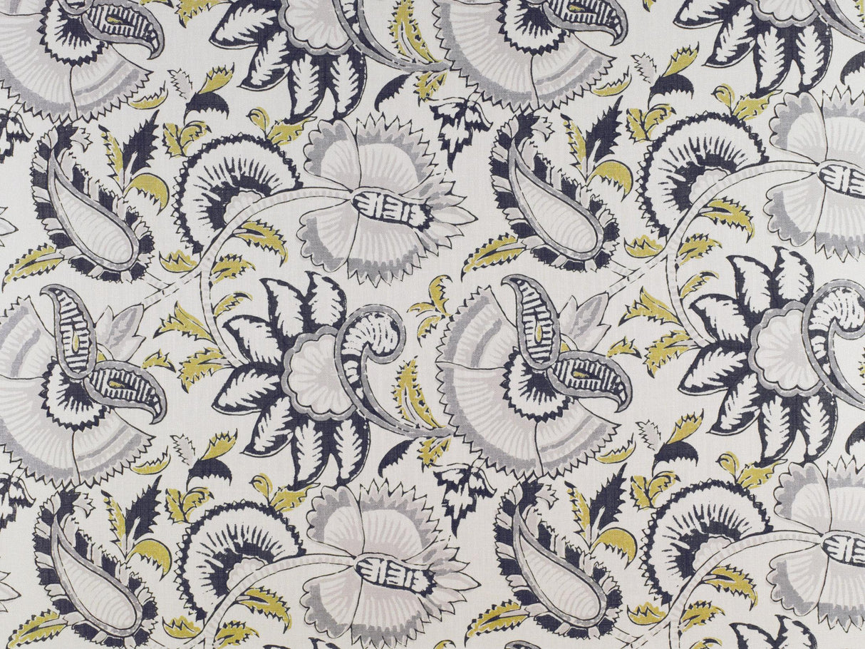 Gaston Y Daniela ORLANDO GRIS/AMARILL Fabric