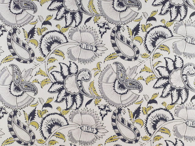 Gaston Y Daniela ORLANDO GRIS/AMARILL Fabric