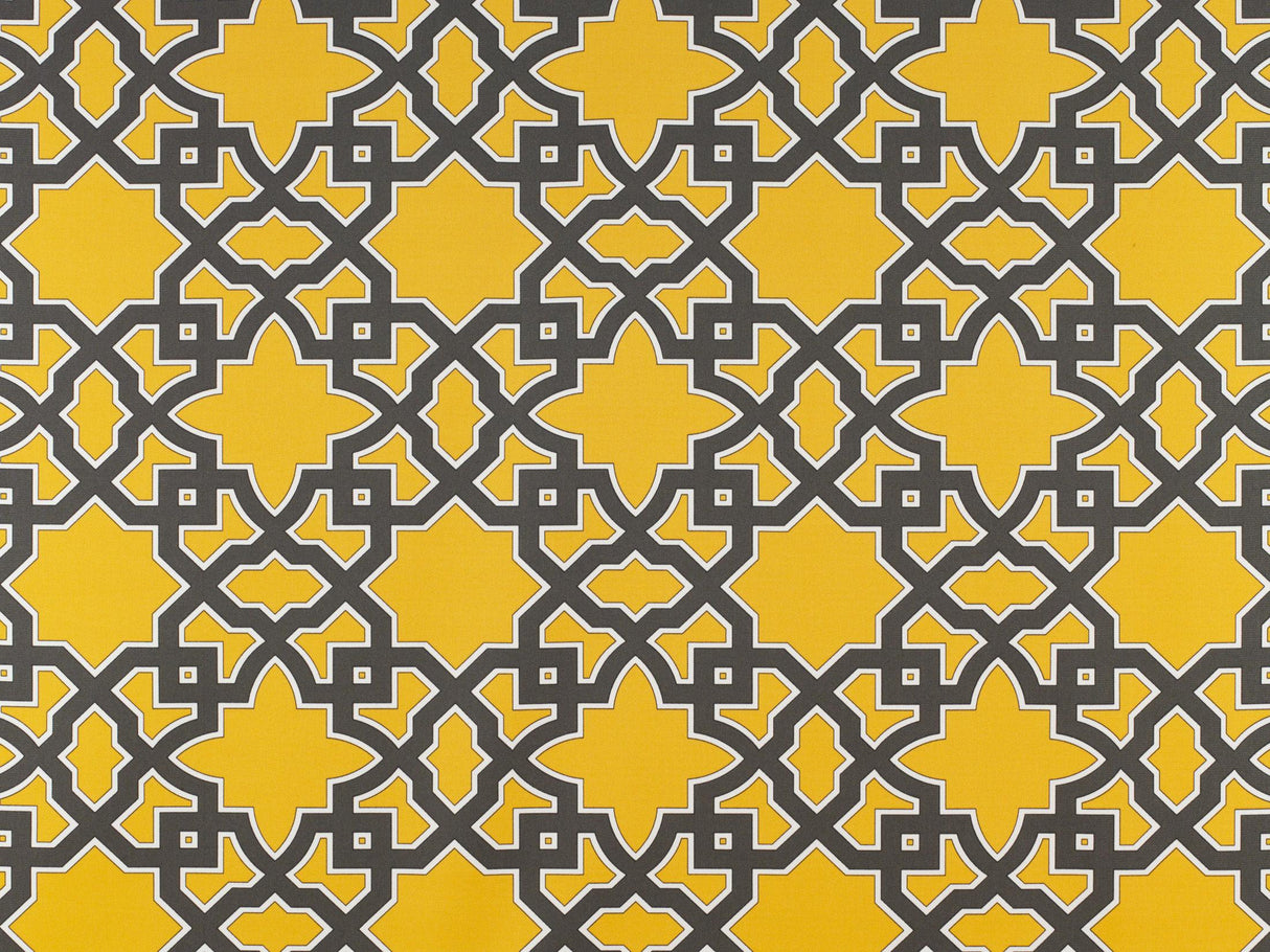 Gaston Y Daniela MERIDIEN AVENUE GRIS/AMARILLO Fabric