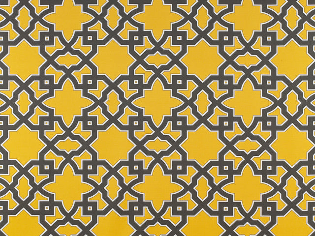 Gaston Y Daniela MERIDIEN AVENUE GRIS/AMARILLO Fabric