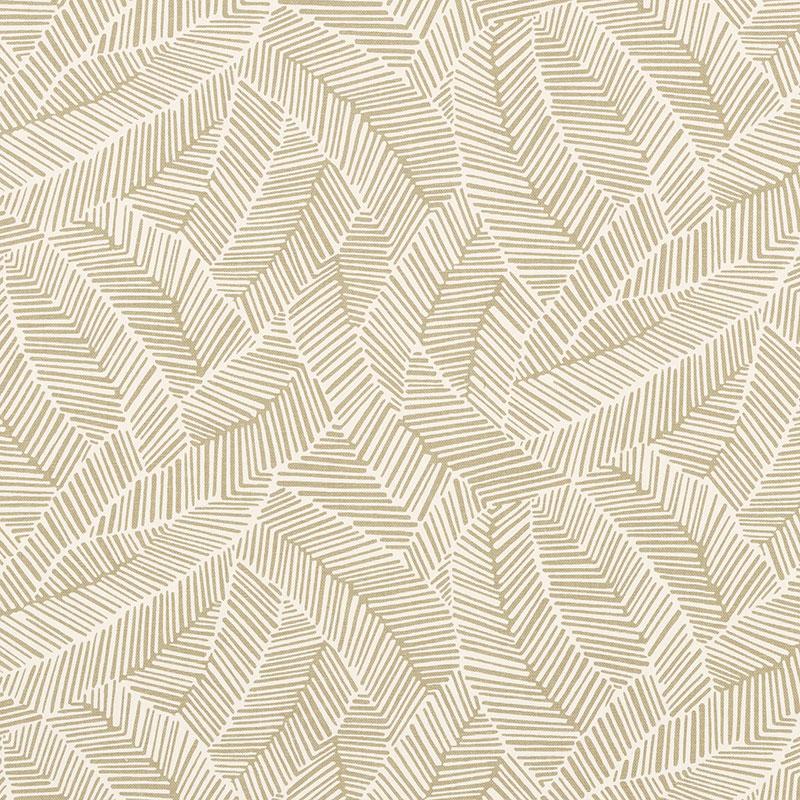 Schumacher Abstract Leaf Taupe Fabric