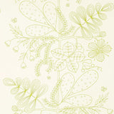 Schumacher Blommen Print Lime Fabric