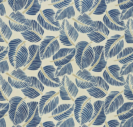 Schumacher Costa Rica Indigo Fabric