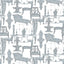 Gaston Y Daniela BLANCA BLANCO/AZUL Fabric