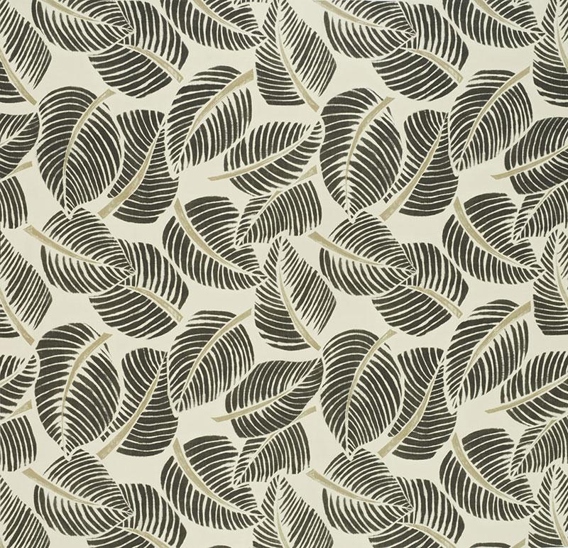 Schumacher Costa Rica Faded Black Fabric