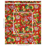 Schumacher Exotic Butterfly Red Fabric