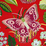 Schumacher Exotic Butterfly Red Fabric