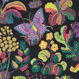 Schumacher Exotic Butterfly Black Fabric