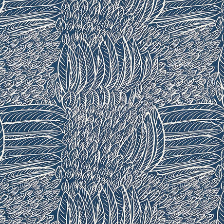 Schumacher Featherfest Navy Fabric