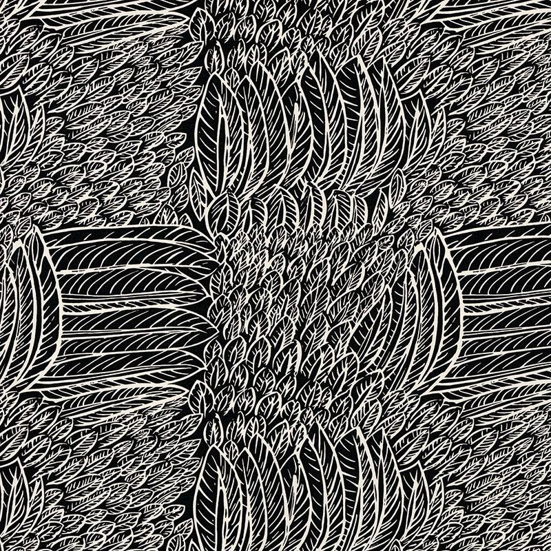 Schumacher Featherfest Black Fabric