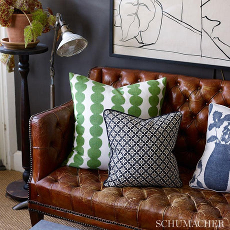 Schumacher Full Circle Navy Fabric