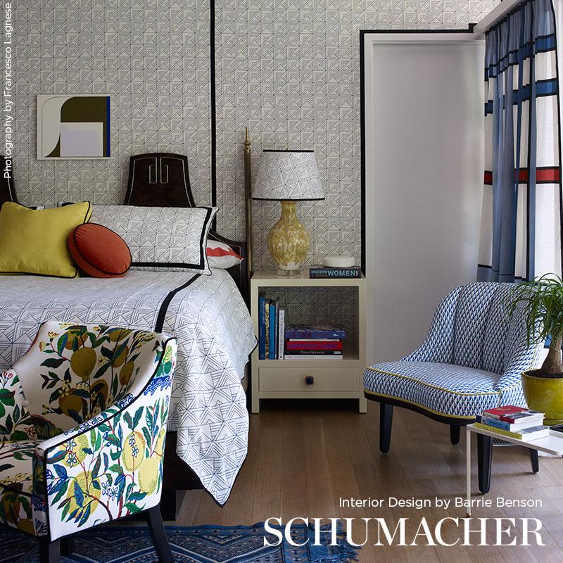 Schumacher Incomparable Moir Citron Fabric