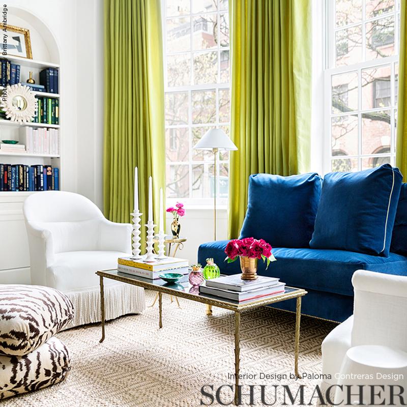 Schumacher Incomparable Moir Spring Fabric