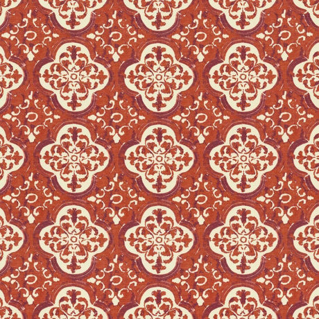 Kasmir Foil Burnt Orange Fabric